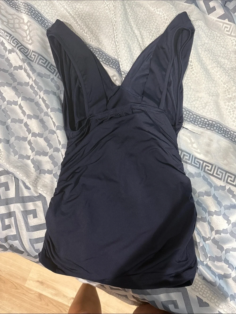 SHEIN Navy V-Neck Intimate Chemise Tank